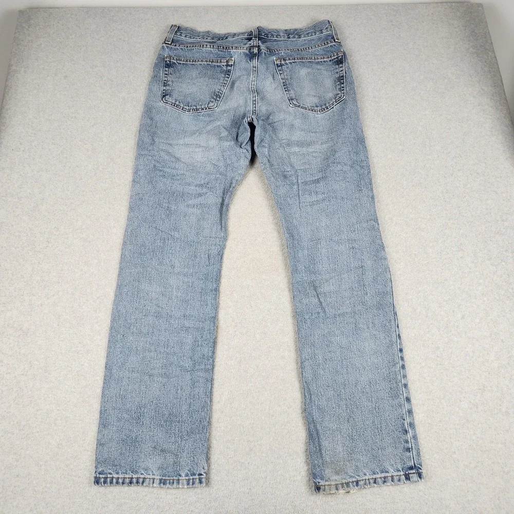 Faded Glory Jeans Mens 32x32 Blue Denim Whiskering Cotton Casual Straight Fit